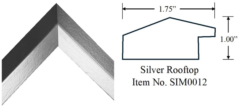 Silver Rooftop Wooden Picture Frame