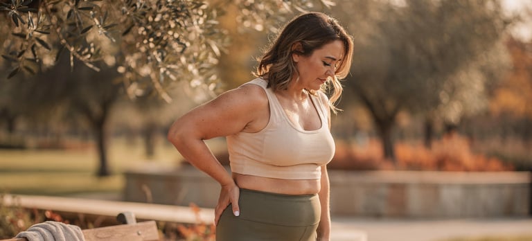 Donna con necessità di recupero benessere corporeo e forma fisica