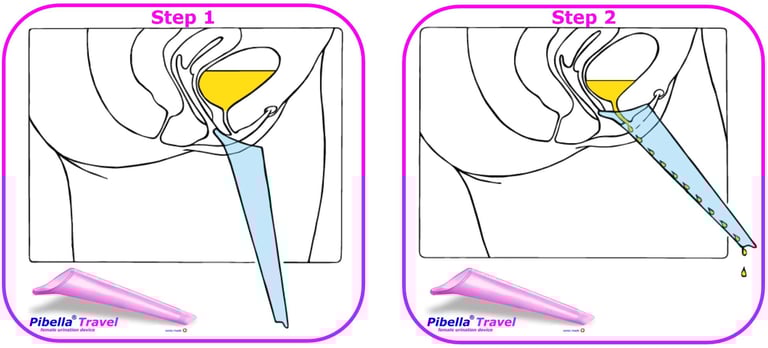 Diagram showing Pibella Travel STP placement (cross-section).