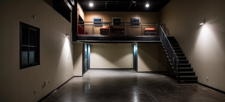 Rendering of an empty condo showing possibilities