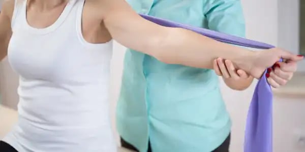 shoulder stretching, physiotherapy