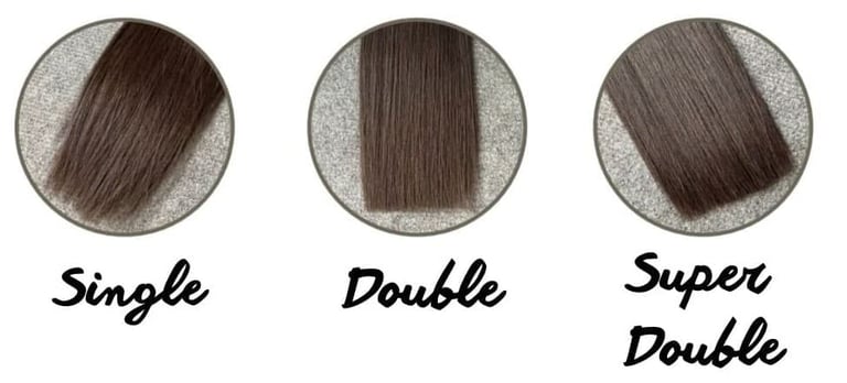 To check the bundle’s drawn level, just look at the thickness of the ends.