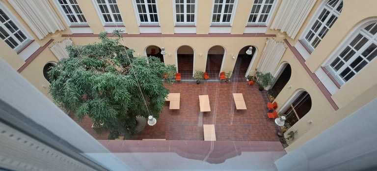 Interior courtyard of Petersbergschule, Nordhausen