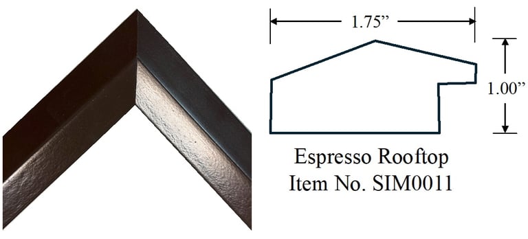 Espresso Rooftop Wooden Picture Frame