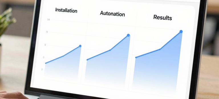 Professional businessman analyzing financial growth charts and business analytics on a laptop.