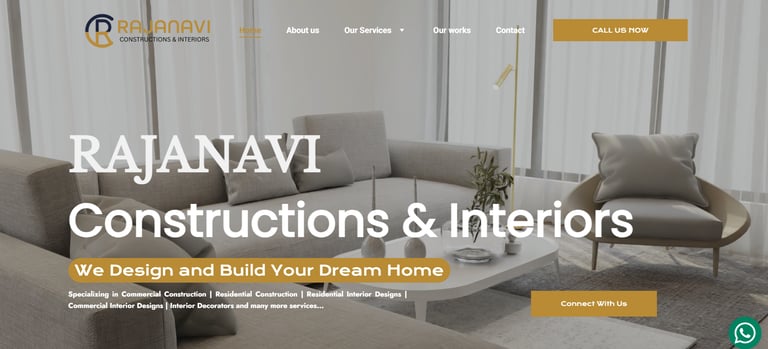 RAJANAVI CONSTRUCTION AND INTERIORS - WEBSITE DESIGNED BY SCARDO GROUPS