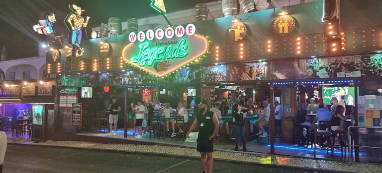 Legends Bar on the Albufeira Strip