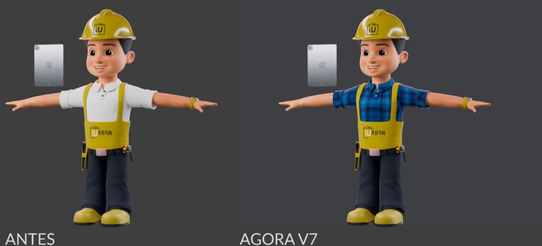 mascote 3D personagem 3D