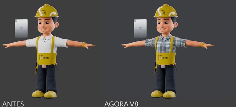 mascote 3D personagem 3D