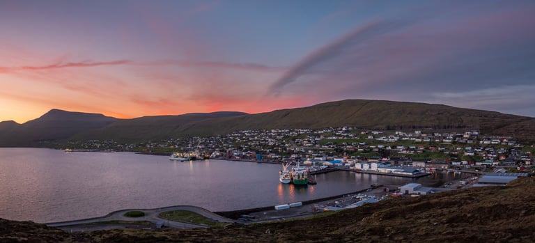 A beautiful sunset in the Faroe Islands