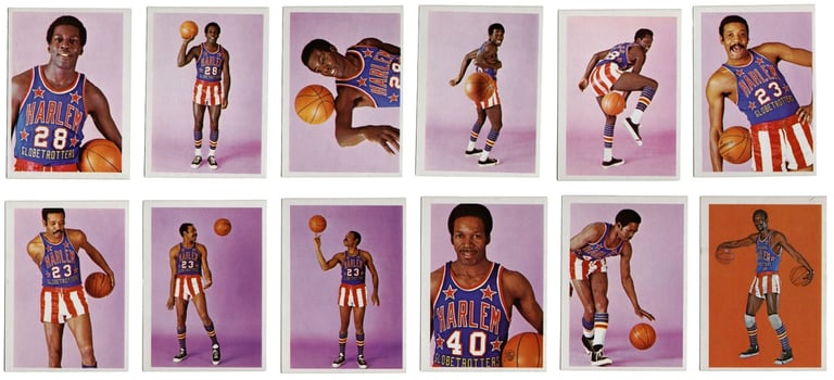1971 Fleer Harlem Globetrotters Basketball Cards No. 73 thru 84