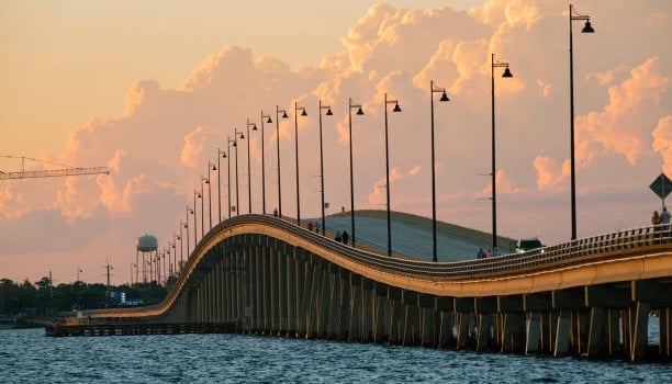 Port Charlotte bridge at sunset