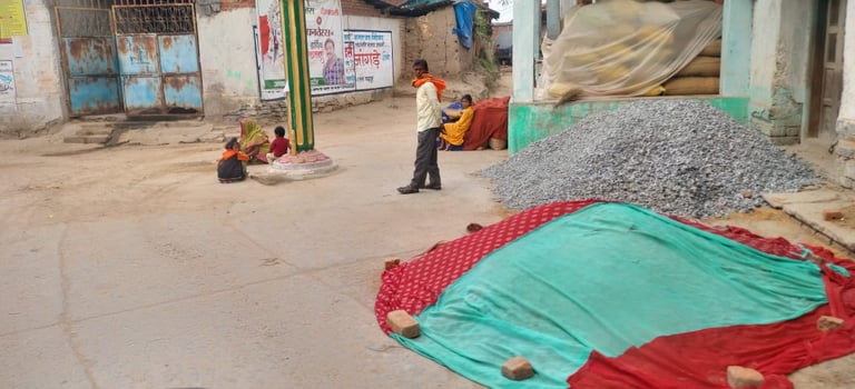 people sit on the chowk