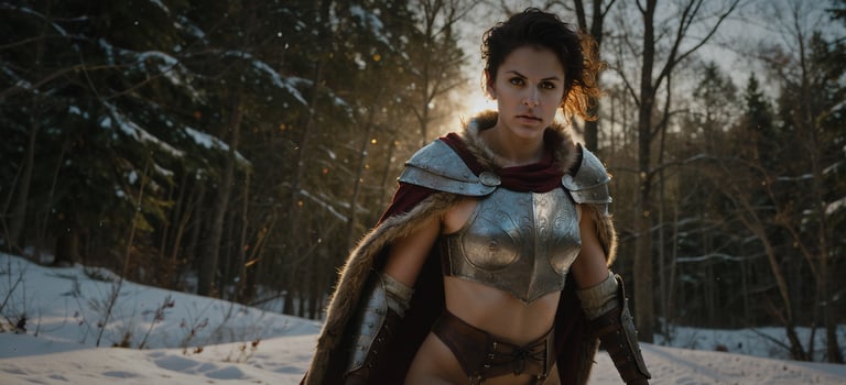 a woman in a silver armor armor outfit