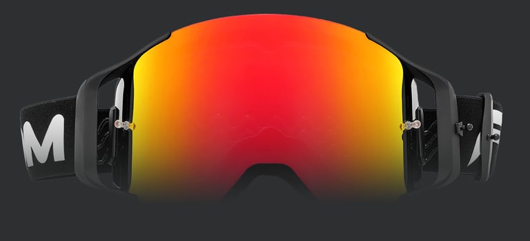 Masque de motocross noir et rouge