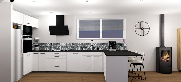 cuisine-contemporaine-blanc-noir