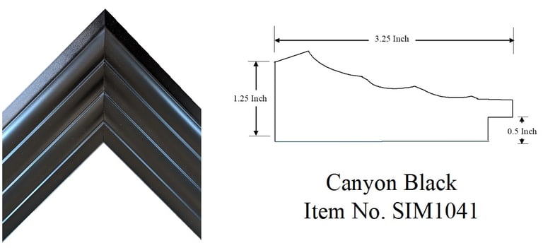 Wave Pattern - Canyon Black Picture Frame Item No. SIM1041