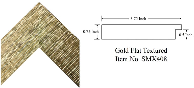 Flat Textured - Golden Picture Frame Item No. SMX408