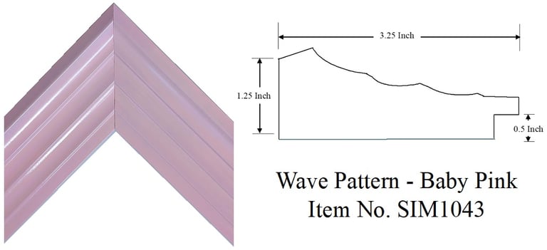 Wave Pattern - Baby Pink Picture Frame Item No. SIM1043