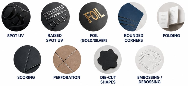 Custom business printing products for restaurants, offices, schools and retail stores