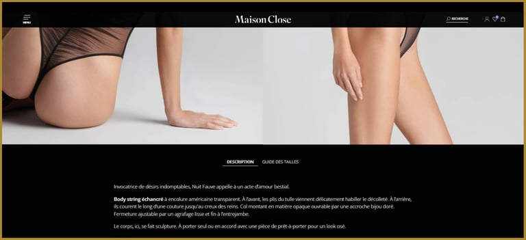 description produit lingerie