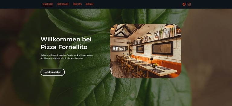 Websiteerstellung Pizzeria Demo