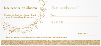 Bon cadeau pour une séance de Shiatsu