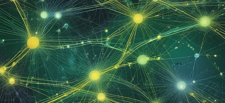 A cloud server with digital data streams flowing.