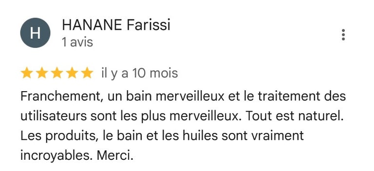 Avis client sur Google