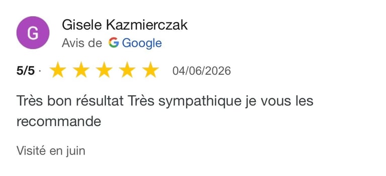 Avis google 5 étoiles clients m&m services pro nettoyage et vitres rouen 