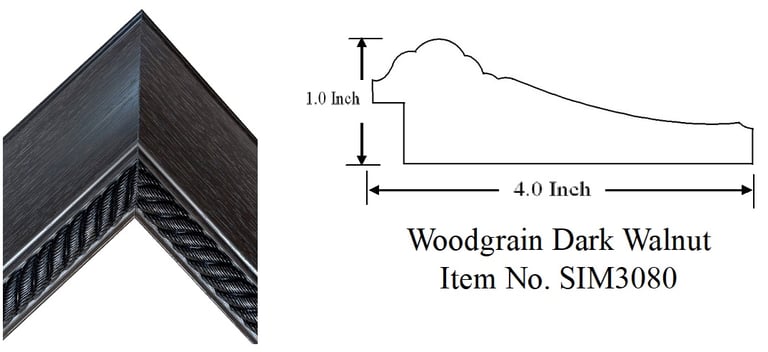 Woodgrain Dark Walnut Picture Frame Item No. SIM3080