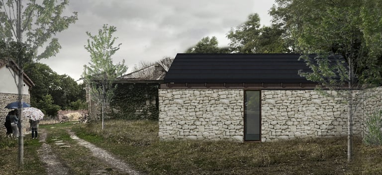 Reforma Ruina Cantabria muros de piedra, Javier Núñez Arquitecto, Autreesia estudio