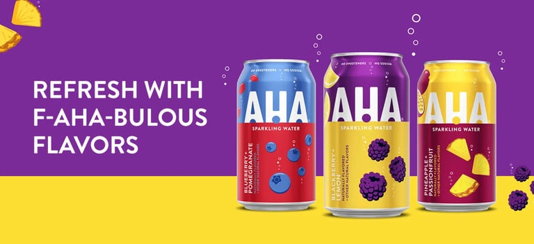 Product name created for AHA sparkling water
