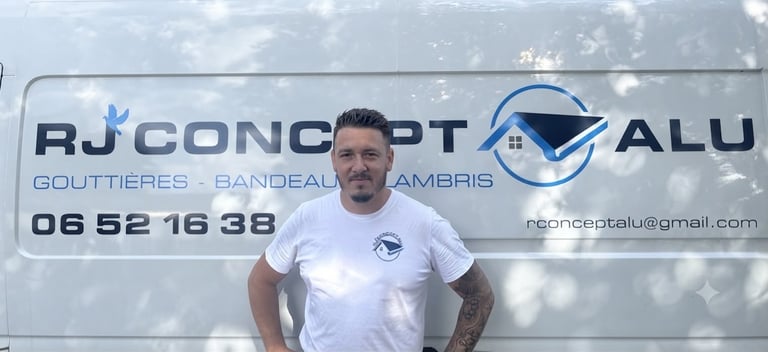 Romain artisan zingueur chez RJconcept Alu
