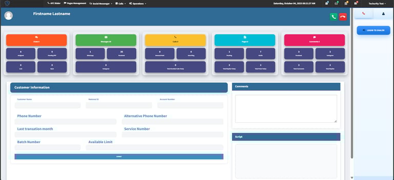 call center web panel atc