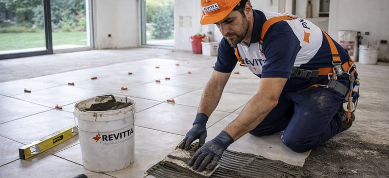 Pedreiro assentando porcelanato em residência EM cAXIAS DO sUL