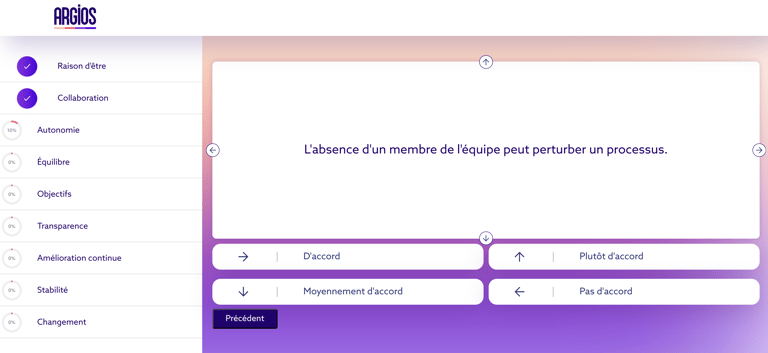 Webapp intuitive formulaire Argios