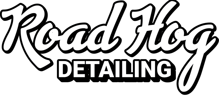 Black and white Road Hog Detailing Logo