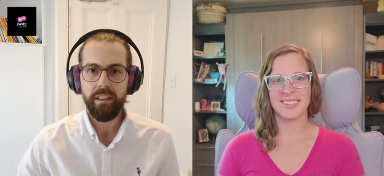 Brendan Schirmer and Mindi Weik from Episode v0.0.3 of [WIP] Podcast