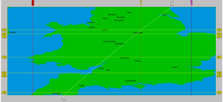 Liam Gallagher's astrocartography map in England