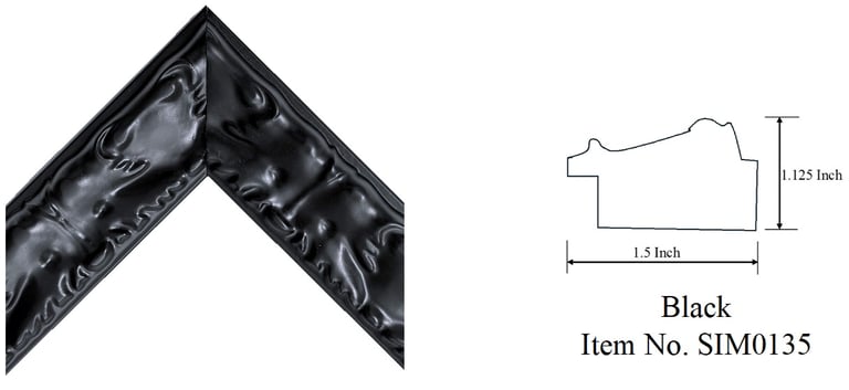 a picture of a black picture frame Item No. SIM0135