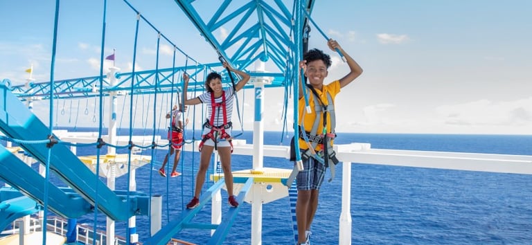 Adrenaline activities on board cruise ship