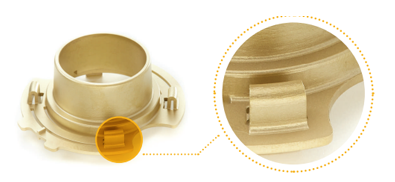 an image of a tool after brass bead blast