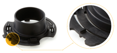 image of a CNC tool in plastic black
