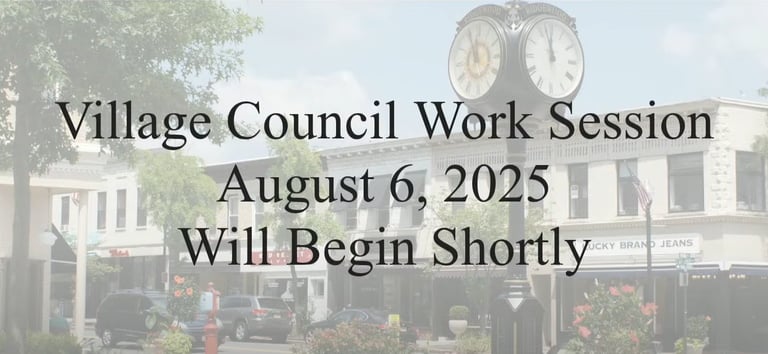 Village Council Town Hall Thumbnail Cover - shows date