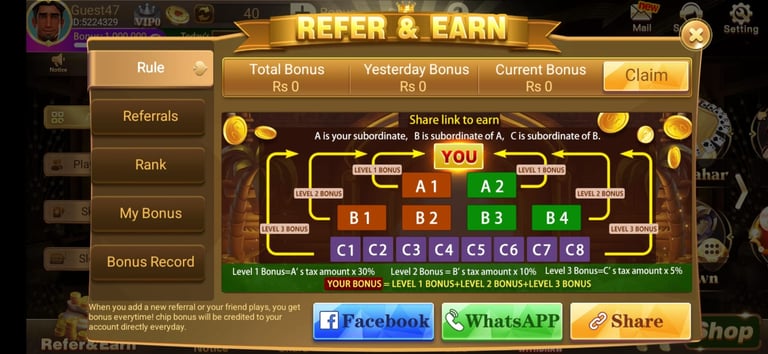refer end earn 3patti joker 