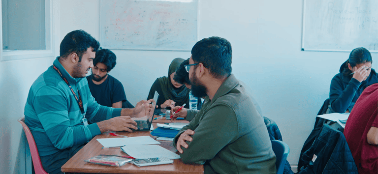 group tutoring session with excel tutors