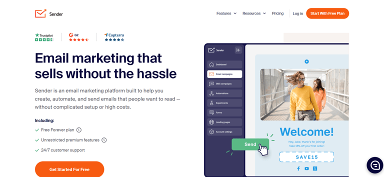 Sender Best Free Email Marketing Tool Review