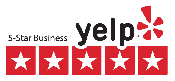 yelp logo with 5 stars