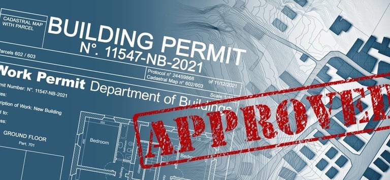 Building Permit with stamp of approval